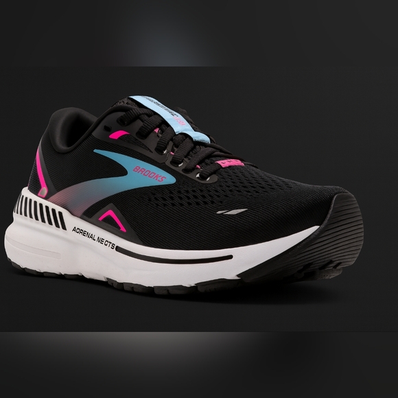 Brooks Adrenaline GTS 23 Women’s Running Shoes – Black / Pink / Blue SZ 7.5 - Picture 8 of 12